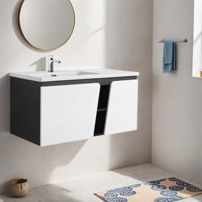 Joselynn 39.84'' Single Bathroom Vanity with Ceramic Top