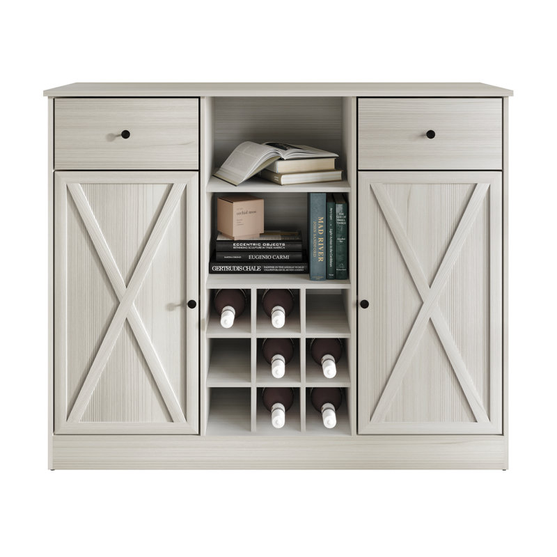 Sideboard In Natural Oak, Light Grey