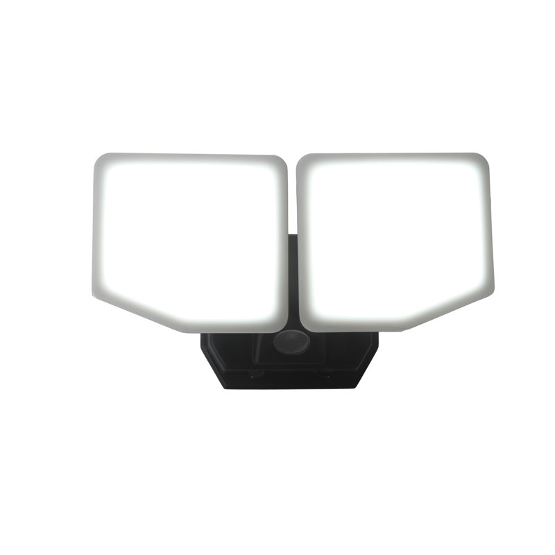 Lumière de sécurité crépuscule à l'aube à 3 têtes avec 3000 ct , Noir mat