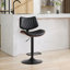 Chaises de bar noires réglables Mid-Century-878388380-878388381