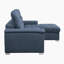 Canapé et méridienne en microfibre 98 po avec lit gigogne coulissant intégré Jezebelle, appuie-têtes réglables personnalisés-906682813