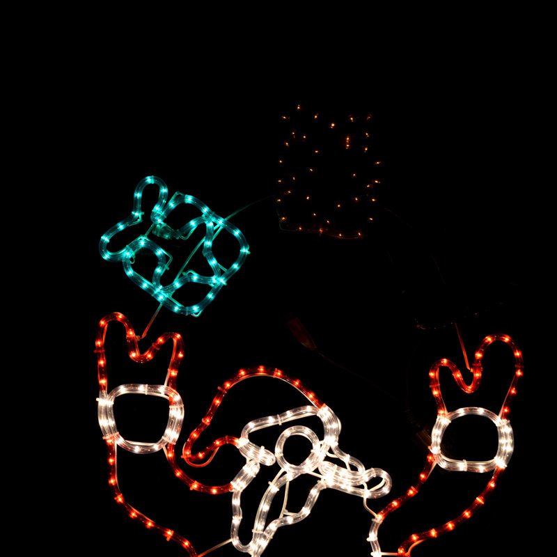 114cm Large Animated Father Christmas Santa Claus and Presents Lighted Display