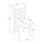 Ensemble de table de salle à manger 5 pièces moderne comprenant une table rectangulaire en bois avec Dropleaf et 4 chaises de salle à manger en tissu de lin, acajou-106903083-109972852-109972854