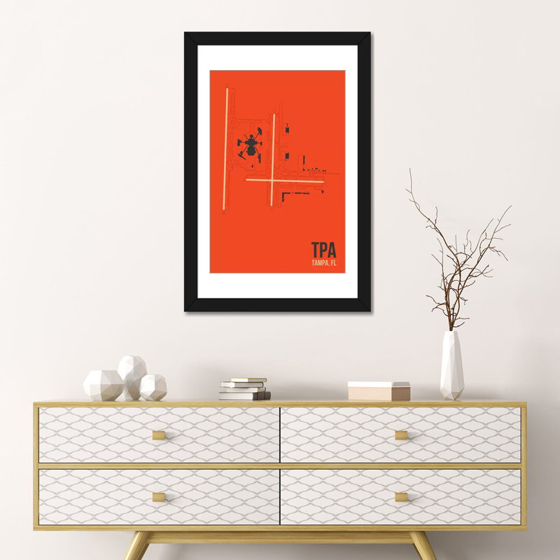 «Tampa Bay», impression sur toile, Papier d'art encadré noir, Blanc, H 32 po x l 24 po x P 1 po