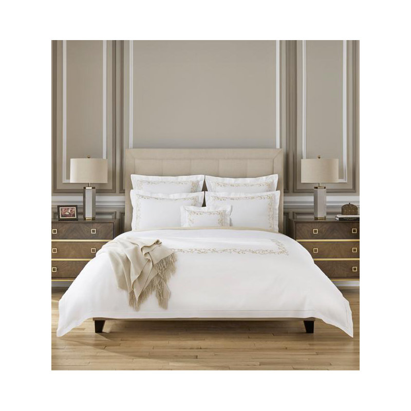 Griante Percale Duvet Cover, Twin Duvet Cover, White/Oat