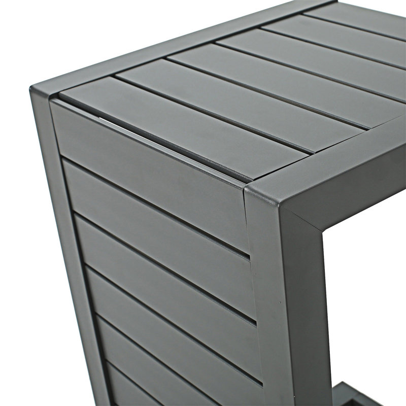 Outdoor Side Table, Gray