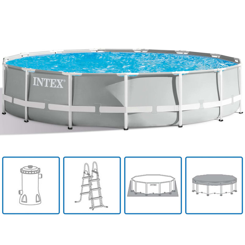 Ensemble de structure en acier VidaXL, L 144,1 po x H 39 po, Gris