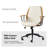 Oswina 37.75"H Modern Tilting Upholstered Solid Wood Office Chair with Bent Wood-1869847904
