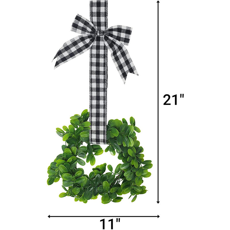 Couronne en plastique Cosimo 11 po, Noir et blanc, 2