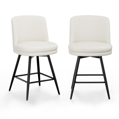 PU Leather Contemporary Bar Stool Swivel Feature, PU Leather & Durable Quality by Corrigan Studio