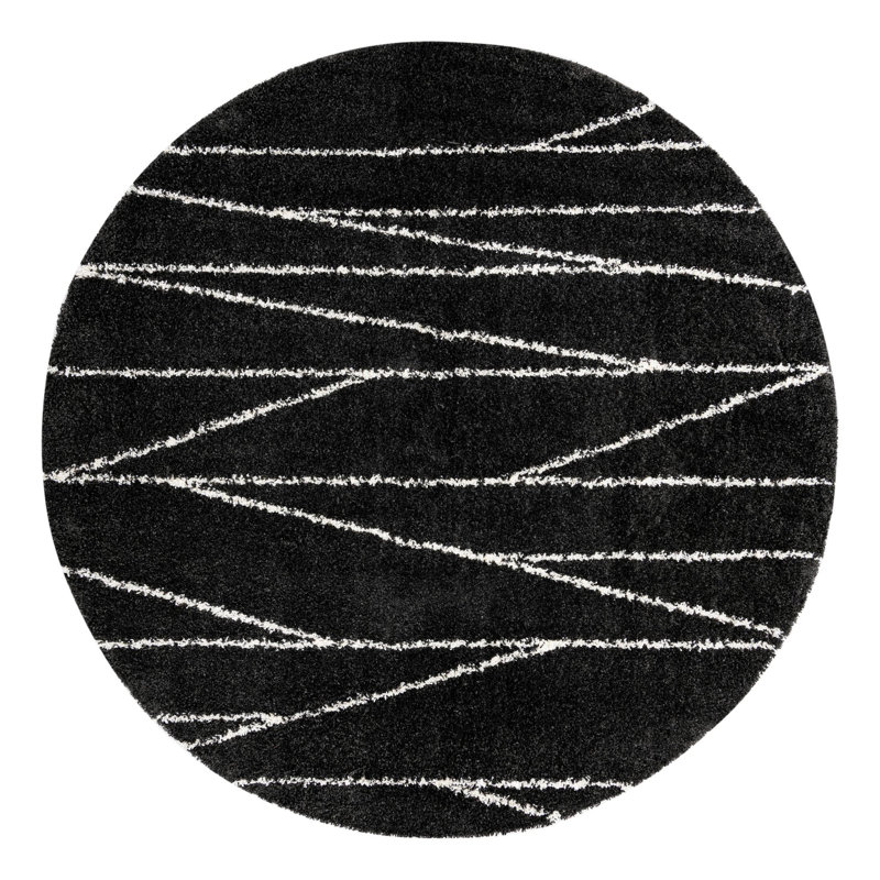 Abrahams Geometric Indoor Rug, Round 10'