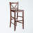 Chlori Four Leg Set of 2 Brown V-back Bar Stools, 41.93'' H X 16.68'' W X 18.96'' D