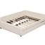 Lit tapissier avec lit gigogne simple beige - construction, plateforme moderne indispensable et structure en bois massif