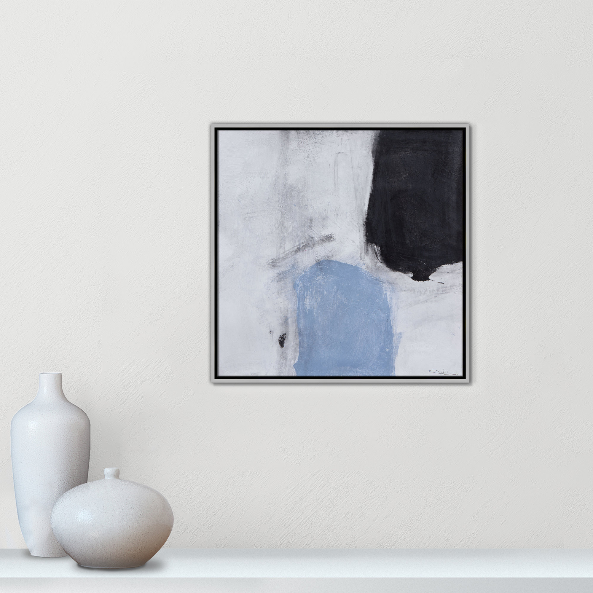 From Powder Blue to Onyx Print by Casa Fine Arts, 25.5" H x 25.5" W, Silver