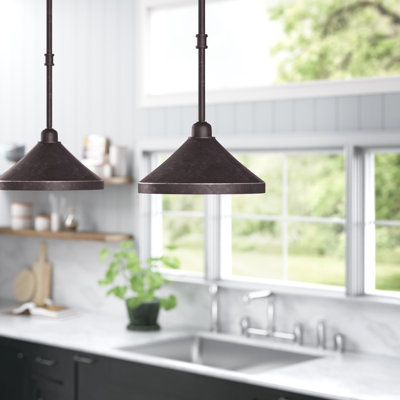 Eilif Vintage Stem Hung Mini Pendant With Cone Metal Shade