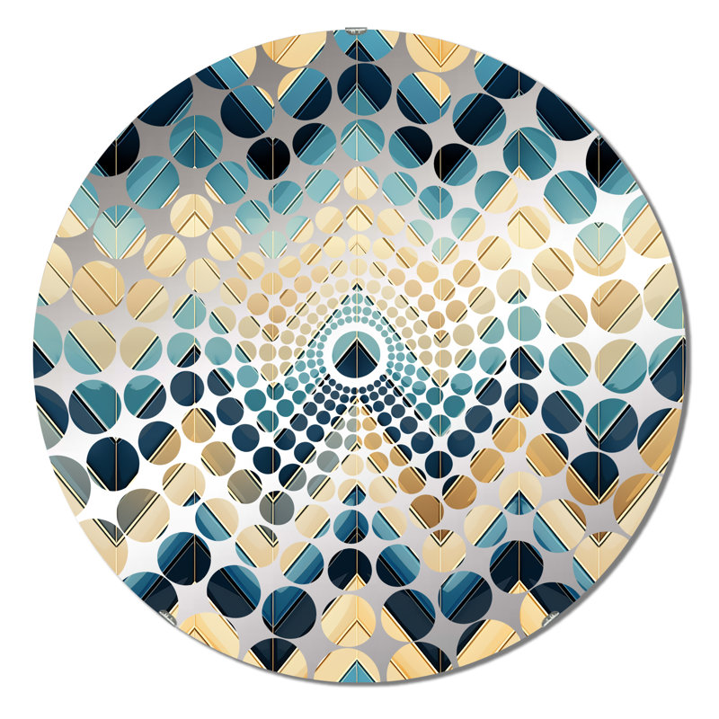 Miroir décoratif géométrique à cercles concentriques, 23,6 po x 23,6 po