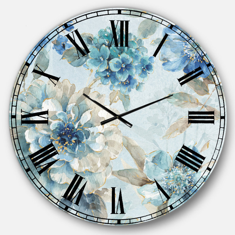 Indigold Watercolor Lovely Bird IV - Horloge murale traditionnelle, Moyenne