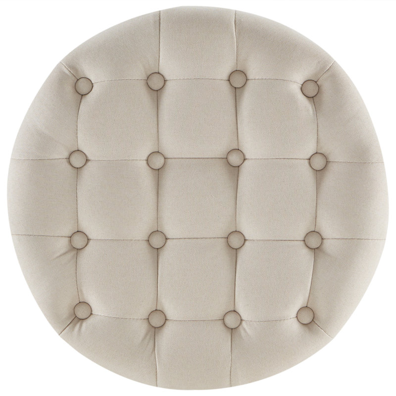Kallenbach Upholstered Ottoman, Black, Beige