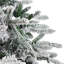 Remise en plastique de 7,5 pi Arbre de Noël artificiel enneigé avec pin