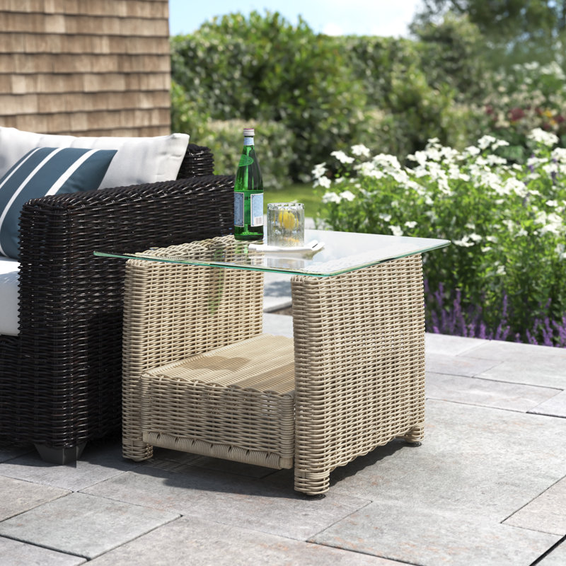 Whitley Square Metal Outdoor Side Table , 27'' in. W 26.25'' in. D
