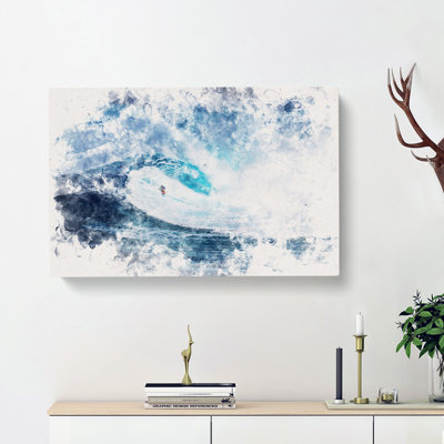 Surfing The Wave - Wrapped Canvas Print