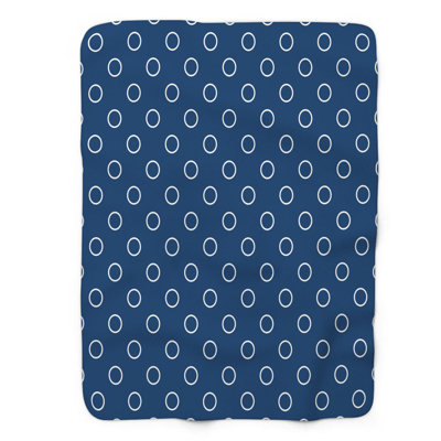 Blue Circles- 1 Piece Premium Sherpa Blanket 0163