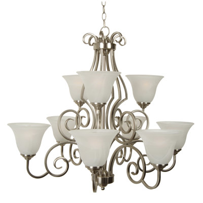Lustre classique/traditionnel 9 lumières ombrée Centreville