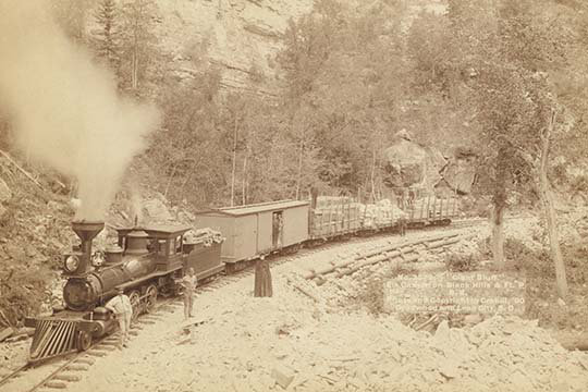 «géant bluff. « elk canyon on black hills » et pi. p. r.r.», reproduction de photo, 20 po x 30 p