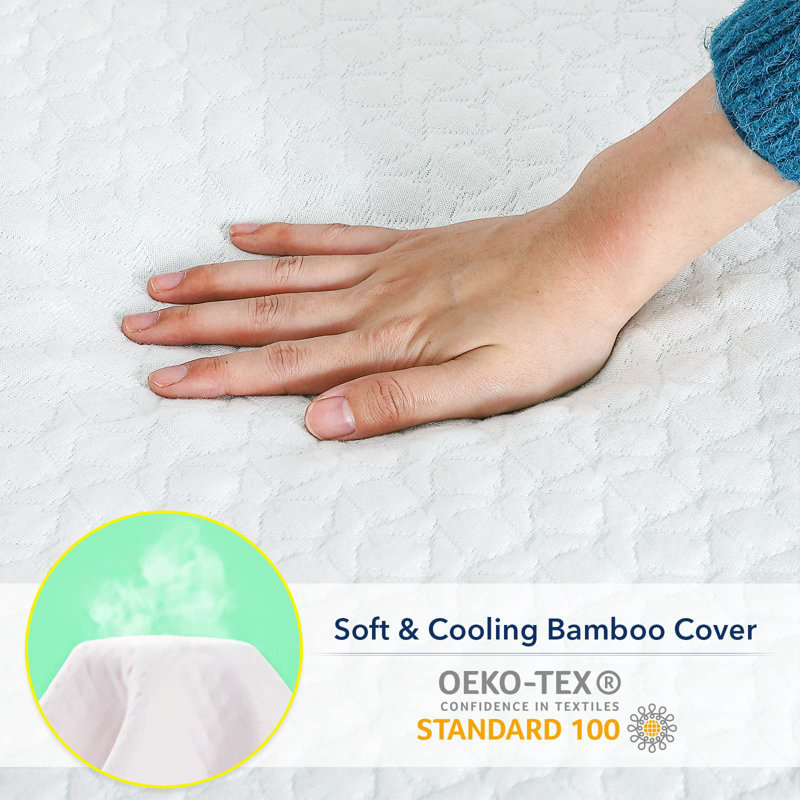 Surmatelas en mousse viscoélastique 2 po Hinesburg Alwyn Home, Grand