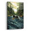  «Black Bear Canoe» par Jim Baldwin, art mural en verre acrylique, 16 po x 24 po-1357516834