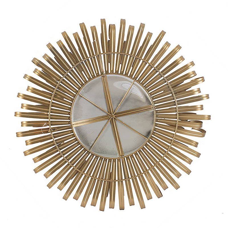 Iron Frame Vertical Round Decorative Mirror
