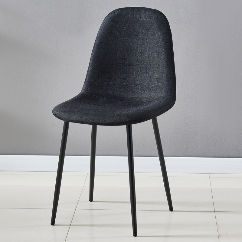 Ally Glass Top Four Leg Dining Set, Black, 5
