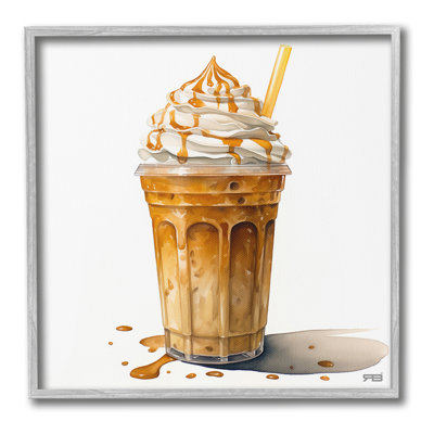 Coffee with Whipped Cream Framed Giclee Art by RB