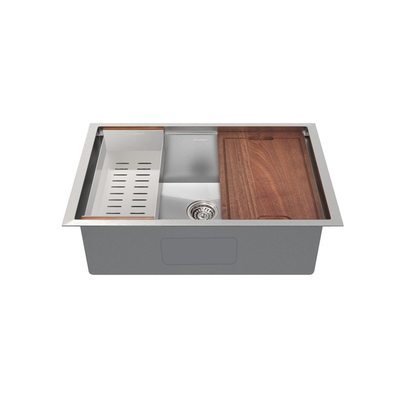Rivage Basin Undermount Kitchen Workstation Sink, 32 in x 19 in, Single