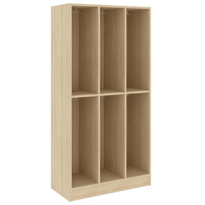 Triple Wide Six Compartment Classroom Cabinet Locker