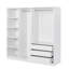 Armoire de rangement sans porte en bois pour chambre à coucher avec tablettes et 3 tiroirs-116683542