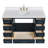 54.25'' Single Bathroom Vanity with Carrara Quartz Top-94668900