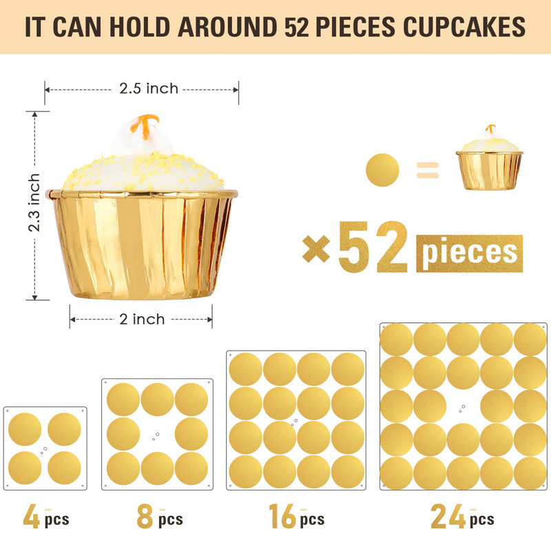4 Tier Cupcake Stand With LED String Light, Acrylic Cupcake Display Stand