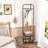 Ebern Designs Corner Coat Rack With Shelves Freestanding Hall Tree With Top Hanger White-464817581