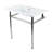 Kingston Brass Templeton 37-Inch Ceramic Console Sink with Brass Legs (8-Inch, 3-Hole)-81833297