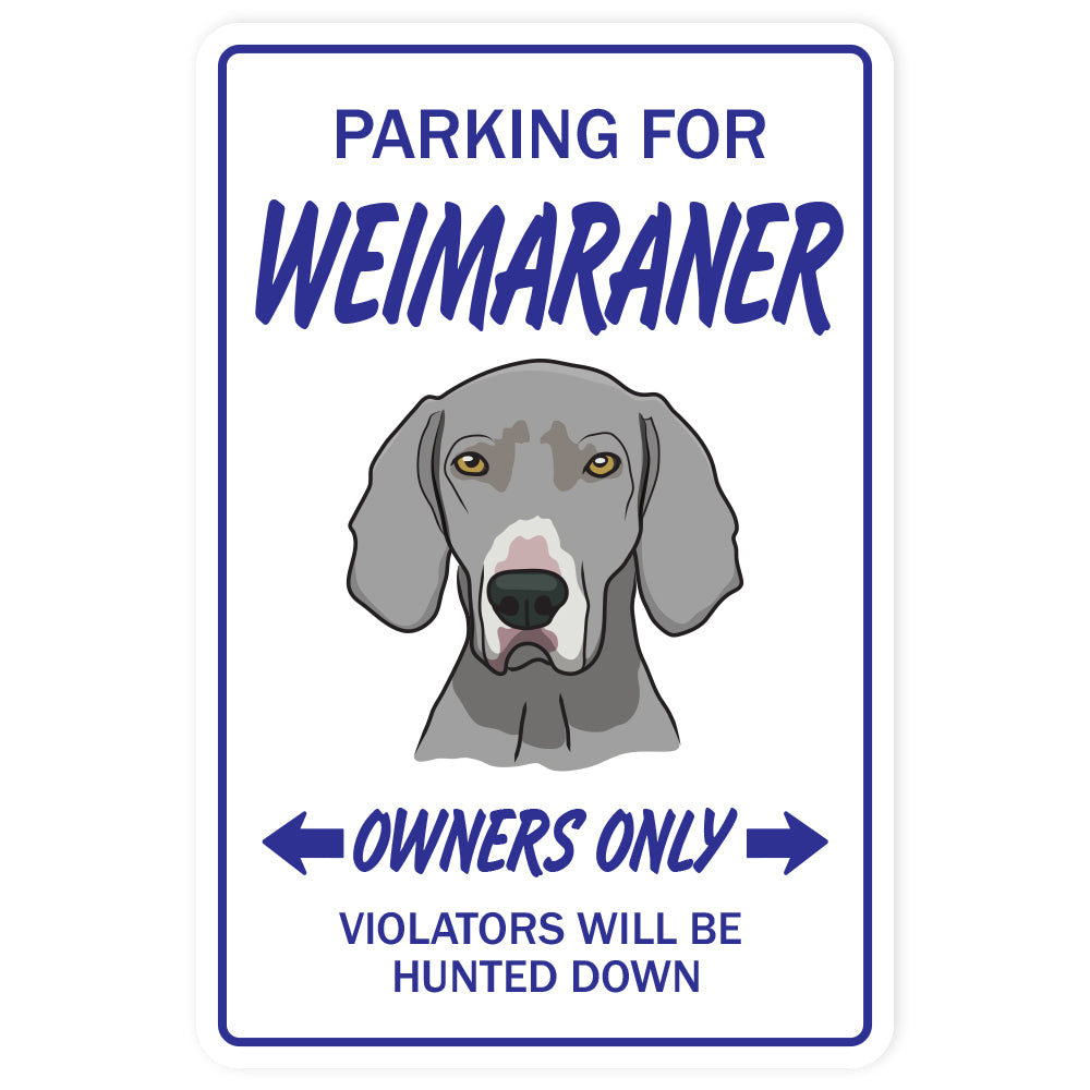 SignMission Weimaraner Decal Dog Pet Parking Sign | Wayfair