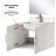 Meuble-lavabo blanc lustré 61 cm (L) x 56 cm (P) avec comptoir en quartz, miroir et robinet - Résistant aux égratignures et aux taches