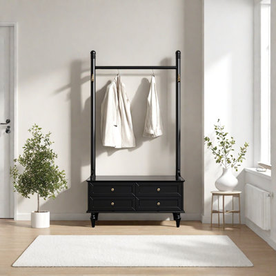 Robust Wooden Closet with Enhanced Storage