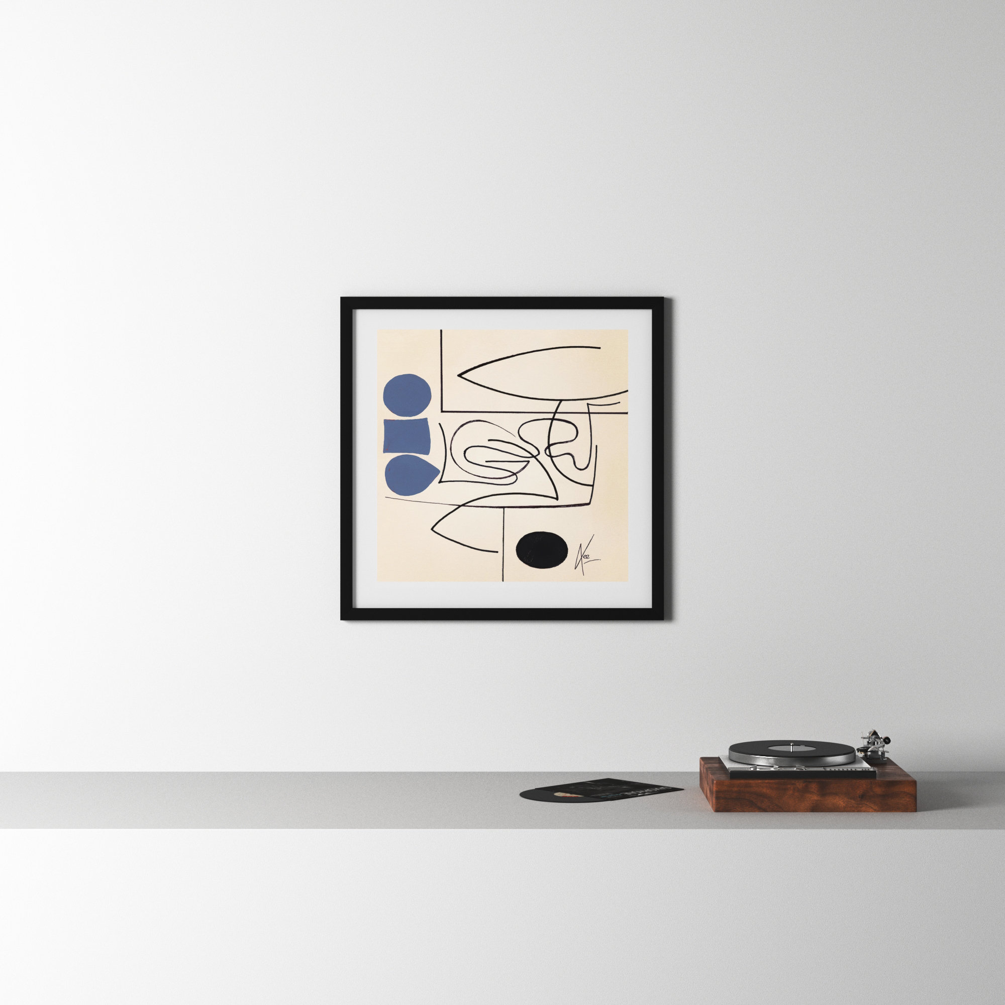 Reflection 2 by Lee Lessem, 44" H x 44" W x 1.25" D, Black