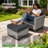 Allcot 7 - Person Wicker/Rattan Patio Furniture Set, Outdoor Sofa Set with Comfy Cushions-112553065-132439429