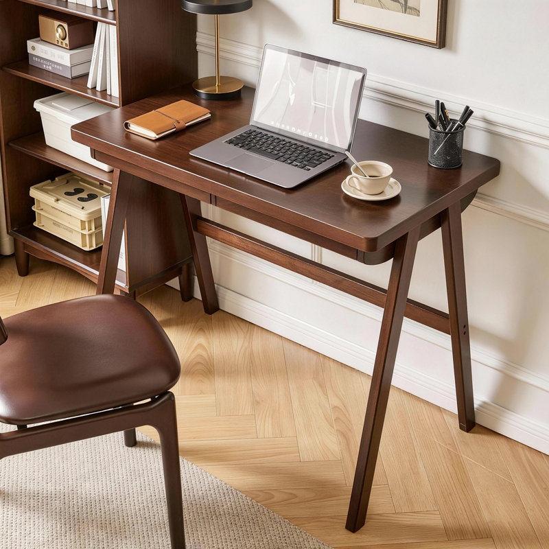 Bureau d'écriture 40 "en bois massif avec tiroirs noyer pour bureau personnel