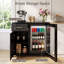Meuble-bar avec compartiment à vin, petit meuble à spiritueux avec porte-verres et tiroir, noir-1175027078
