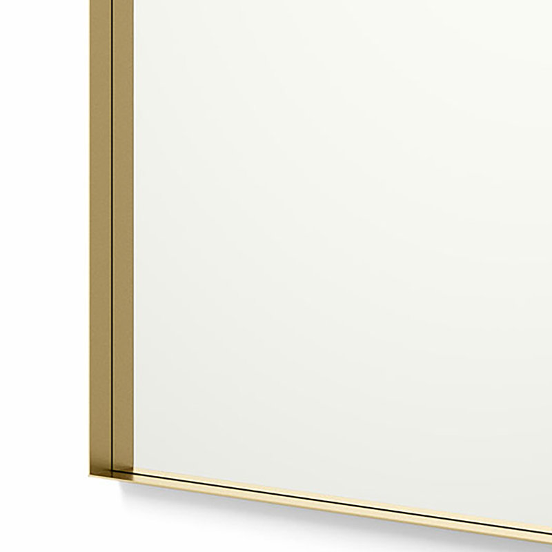 Miroir de salle de bain Gerlando, 30 po x 20 po, Doré
