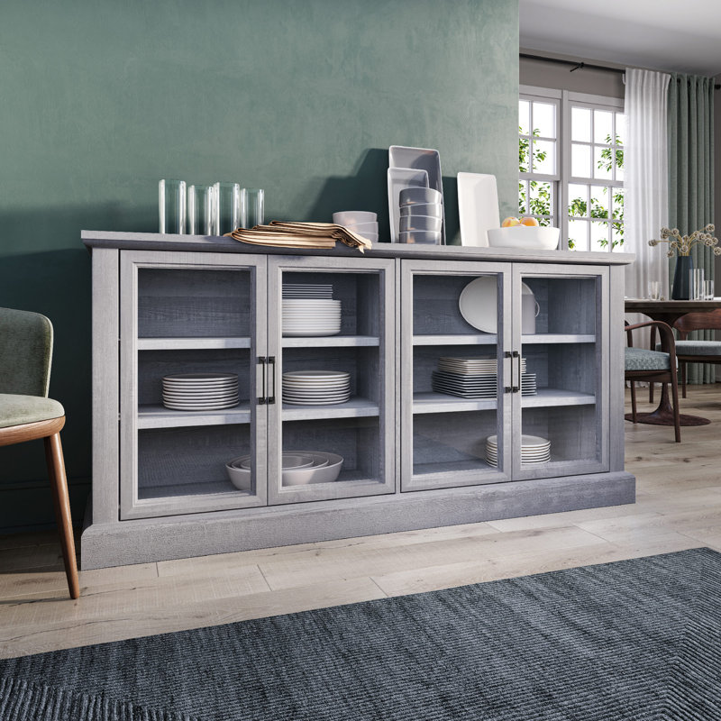 70" Wide Manufactured Wood Sideboard, Light Grey