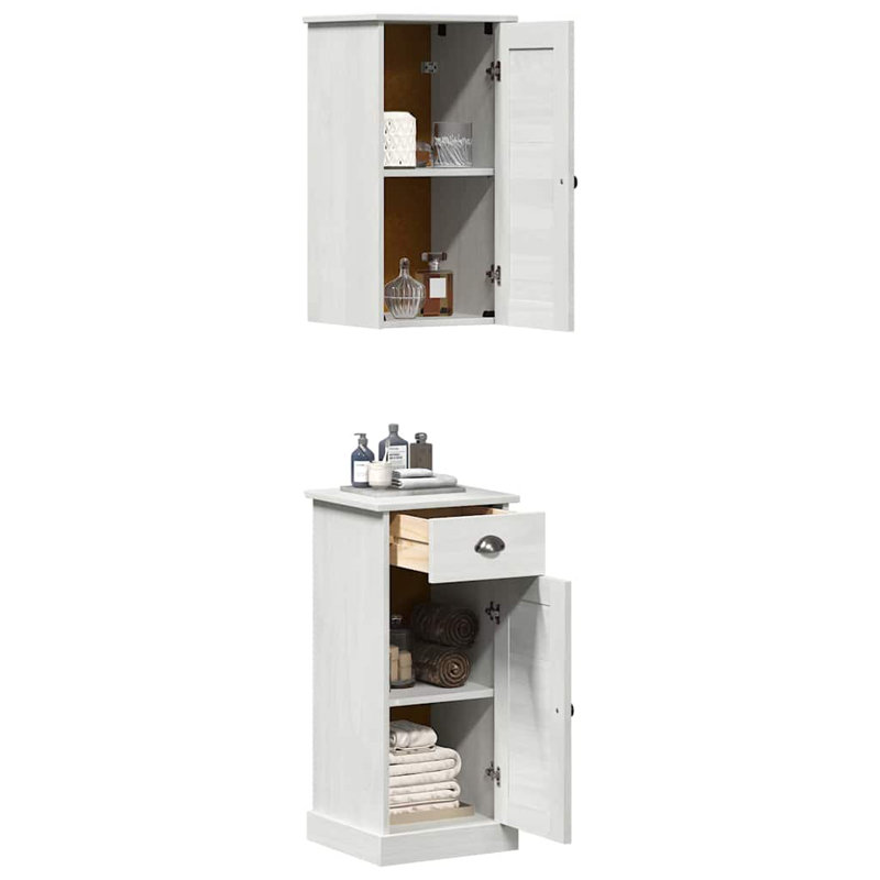 Bathroom Furniture Set With Drawer 2 Pcs, White